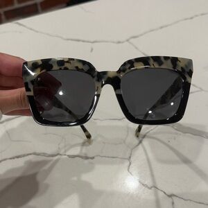 RAEN Black and Cream Tortoiseshell Sunglasses
